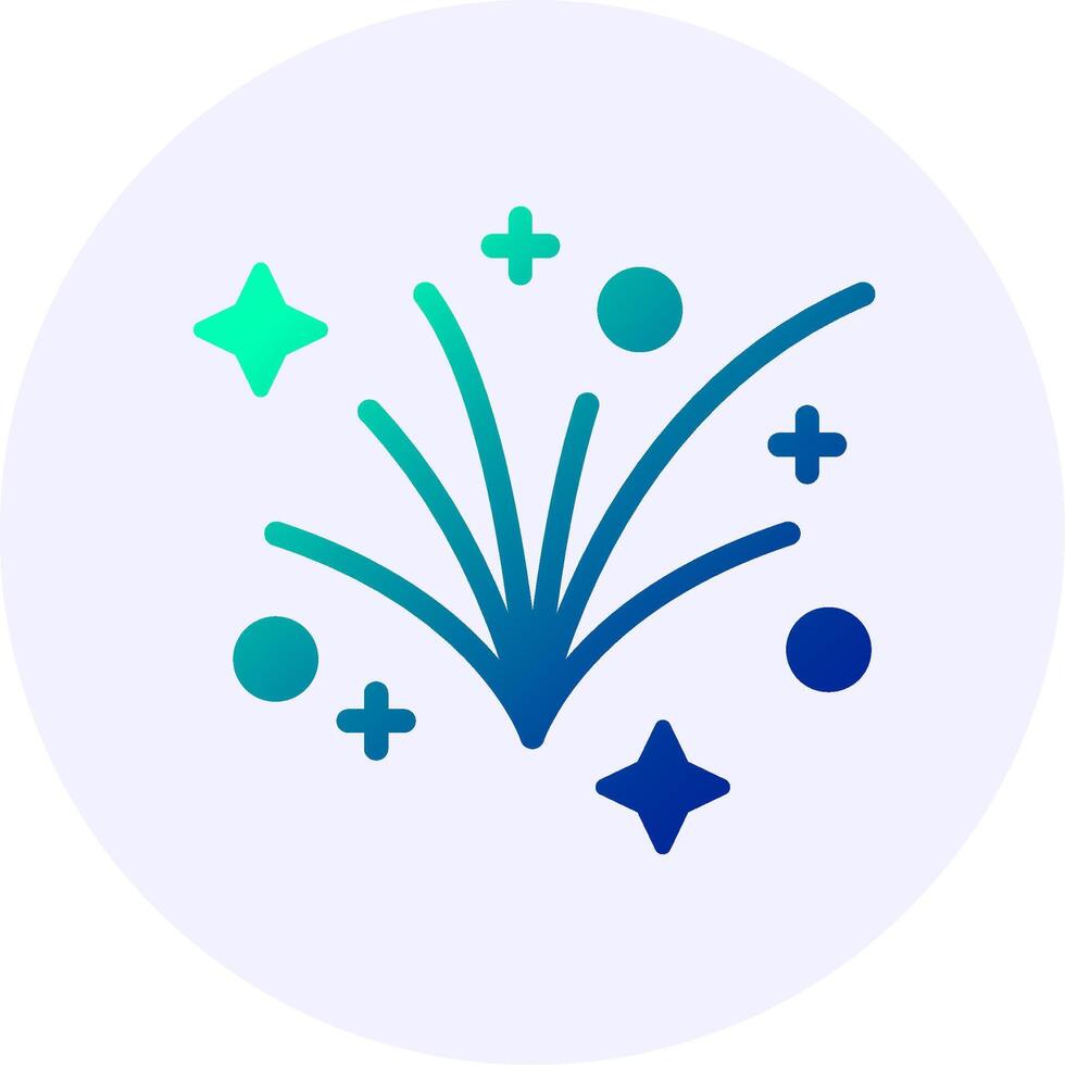 Fireworks Gradient Icon Design vector