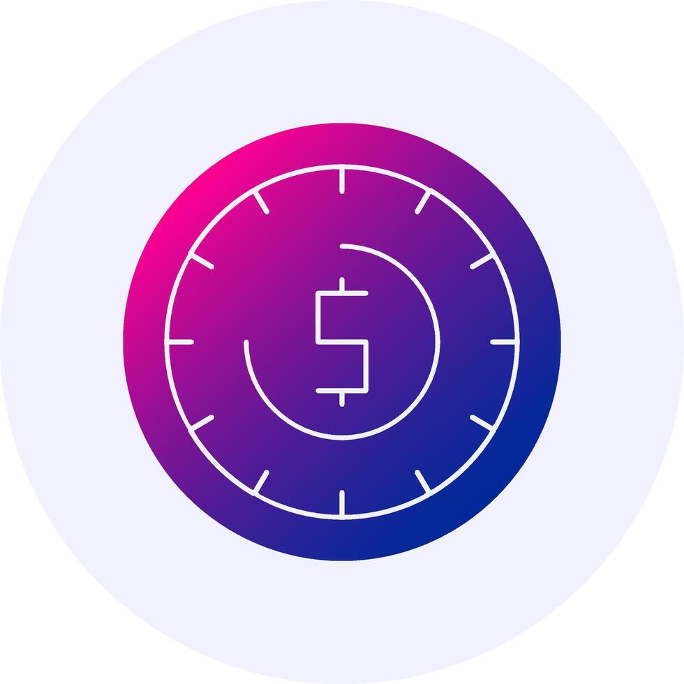 Time Icon Minimal Gradient Style vector