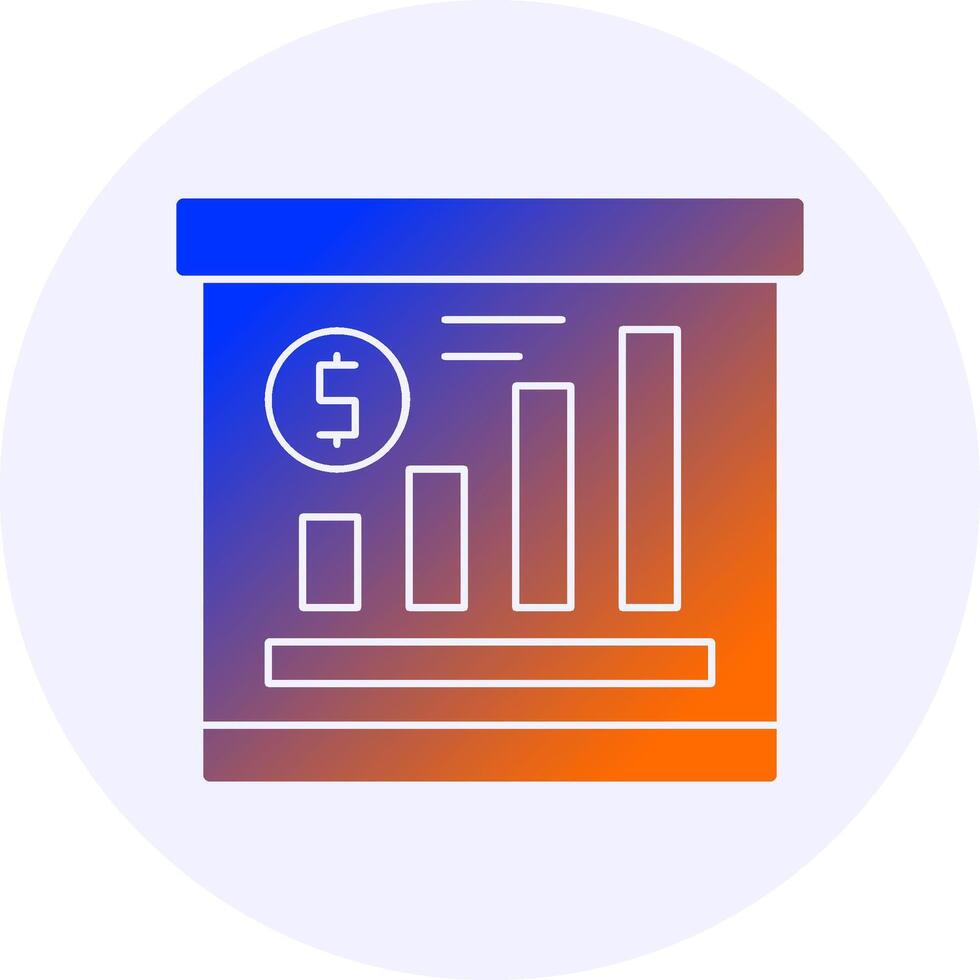 Profit Icon Minimal Gradient Style vector