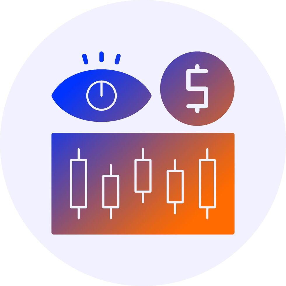 Vision Icon Minimal Gradient Style vector
