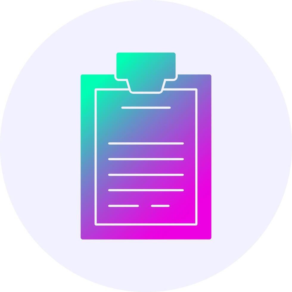 Clipboard Icon Minimal Gradient Style vector