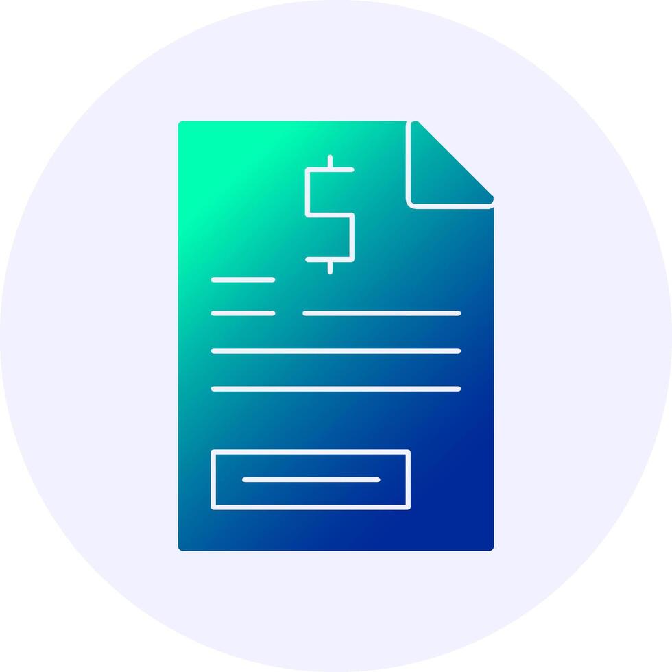 Document Icon Minimal Gradient Style Design vector