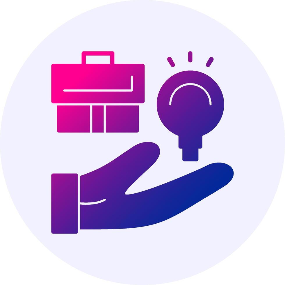 Idea Icon Minimal Gradient Style vector