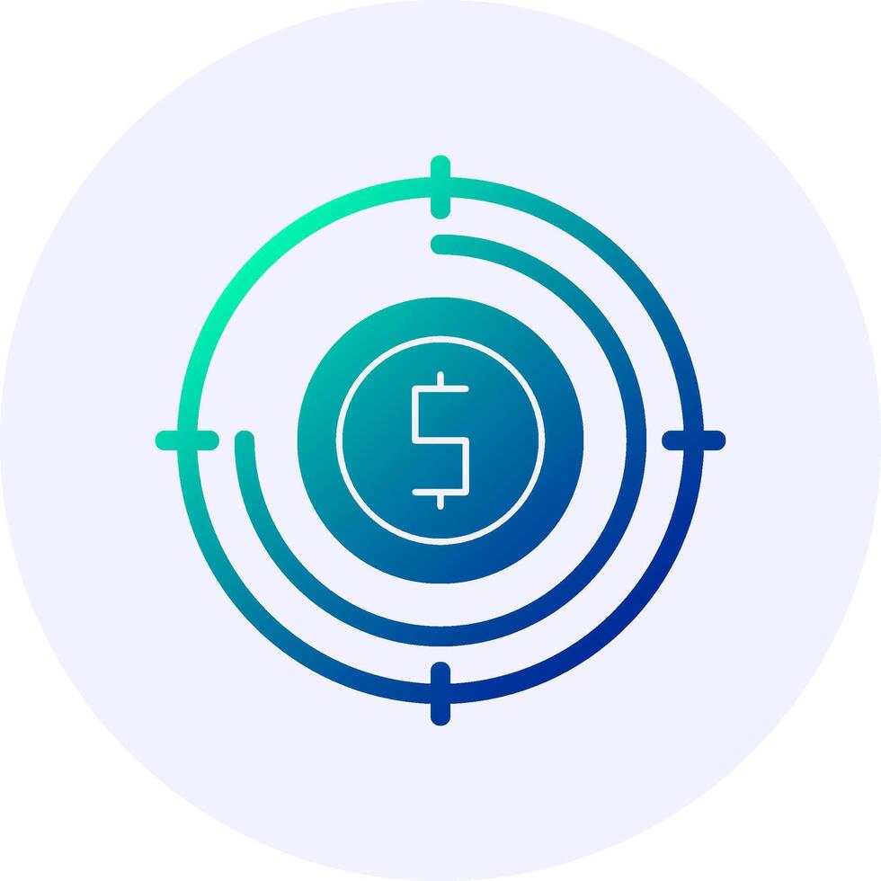Target Icon Minimal Gradient Style vector