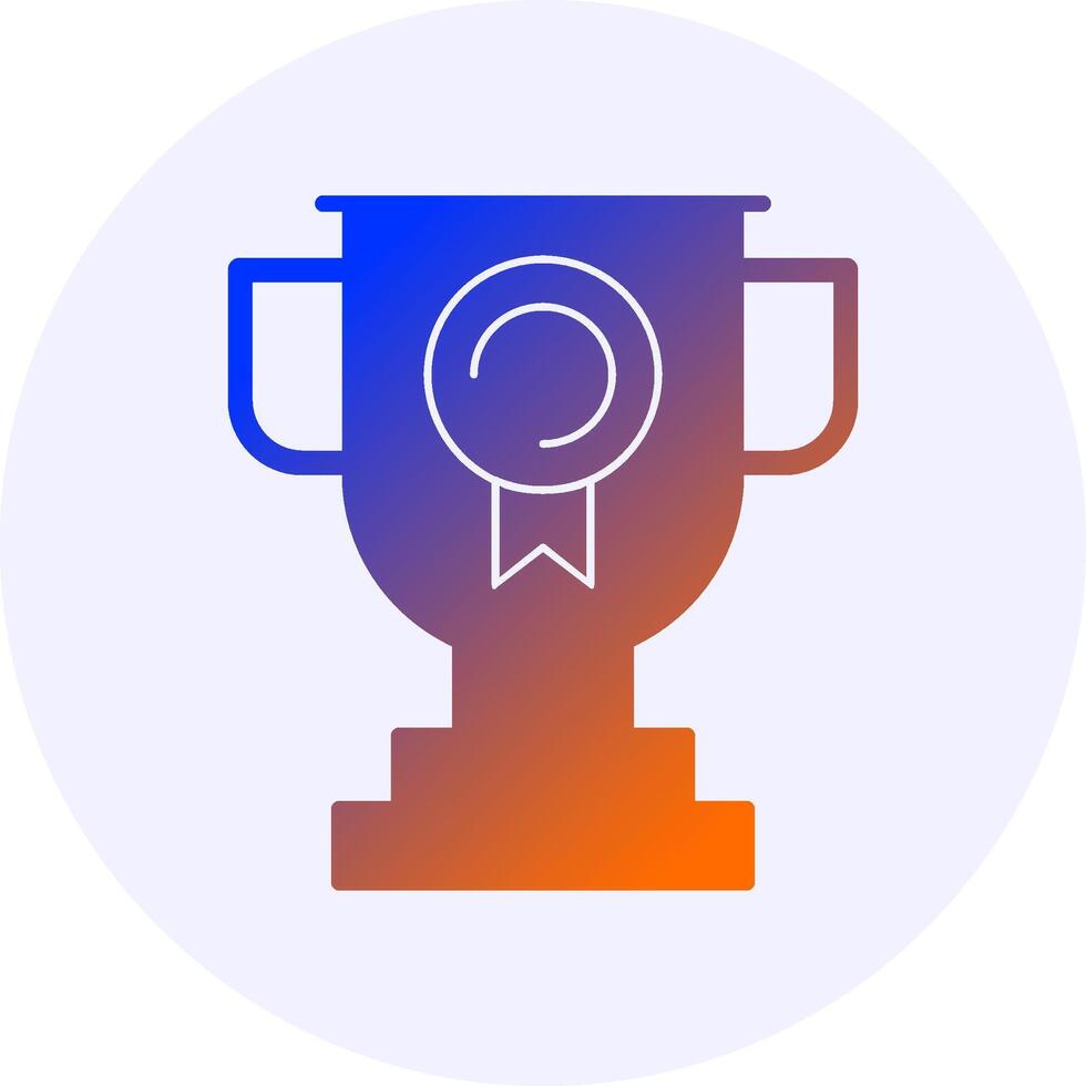 Trophy Icon Minimal Gradient Style vector