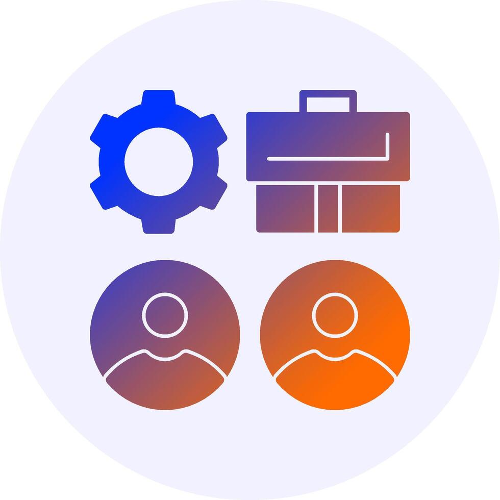 Group Icon Minimal Gradient Style vector