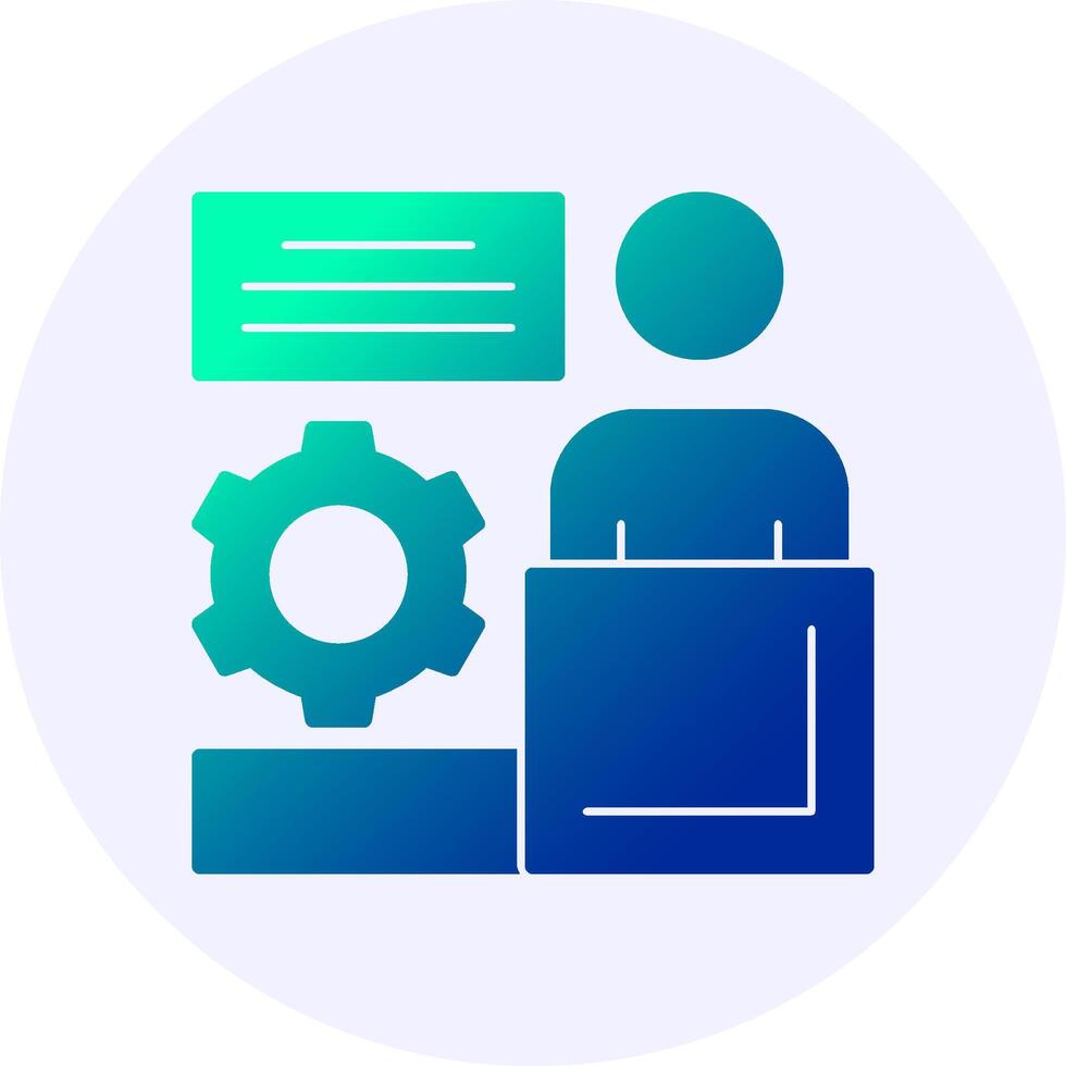 Leadership Icon Minimal Gradient Style vector