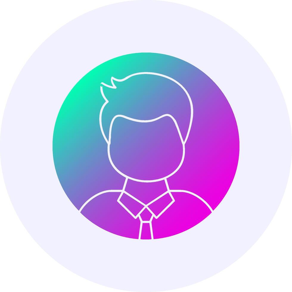 User Icon Minimal Gradient Style Design vector