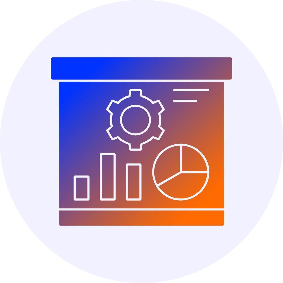 Presentation Icon Minimal Gradient Style vector
