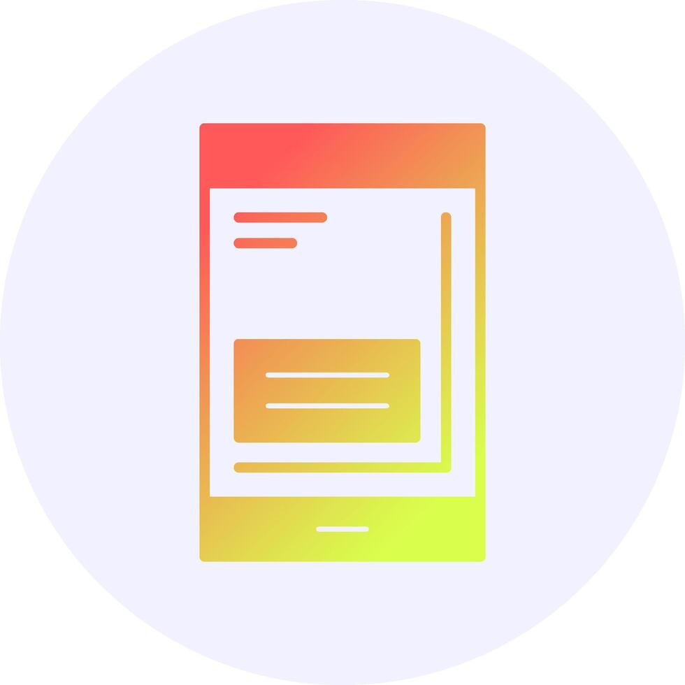 Smartphone Icon Minimal Gradient Style vector