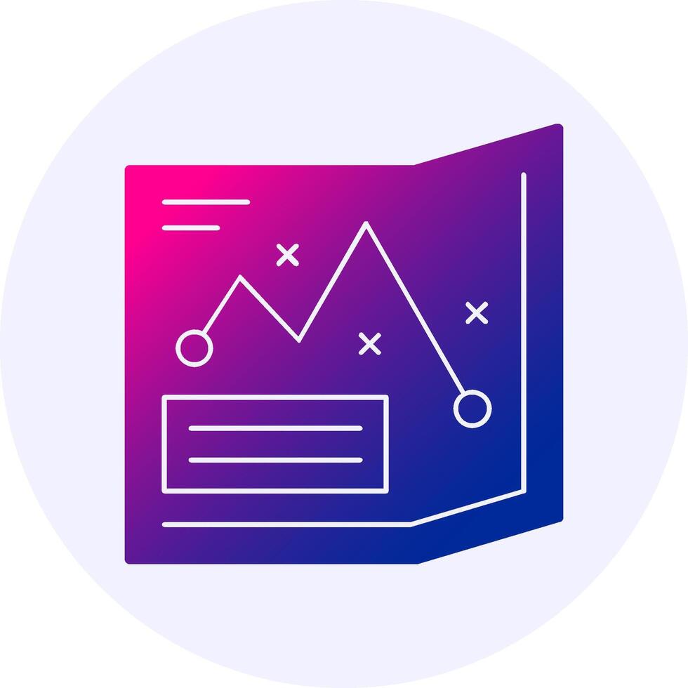 Map Icon Minimal Gradient Style Design vector