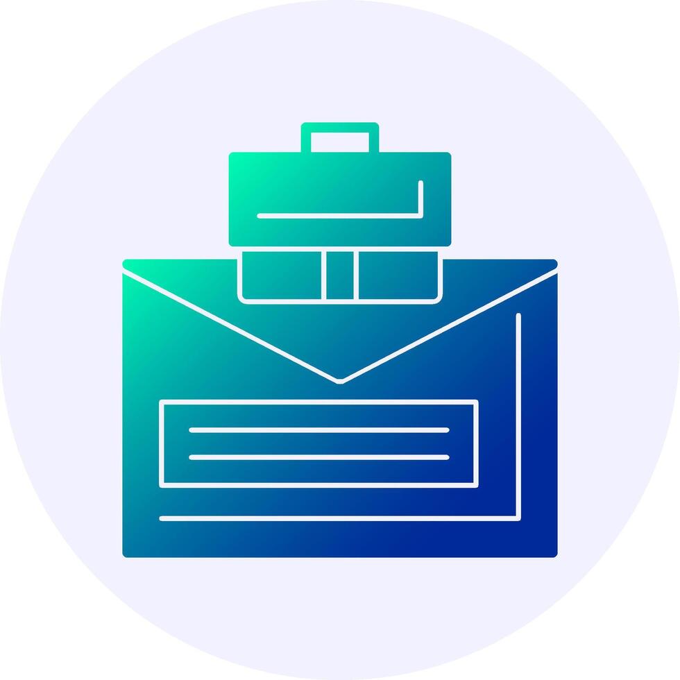 Email Icon Minimal Gradient Style vector