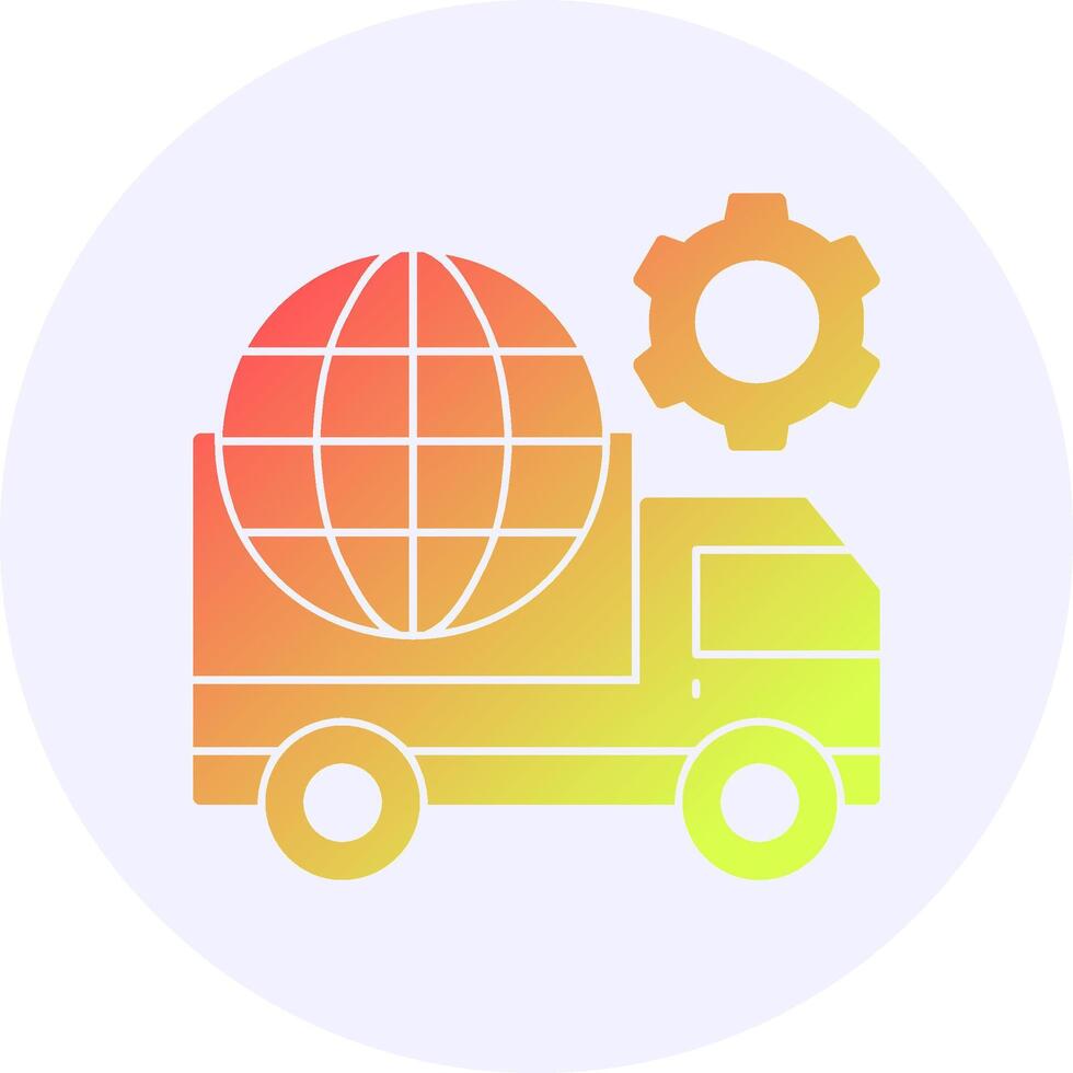 Logistics Icon Minimal Gradient Style vector