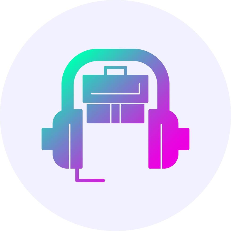 Support Icon Minimal Gradient Style vector