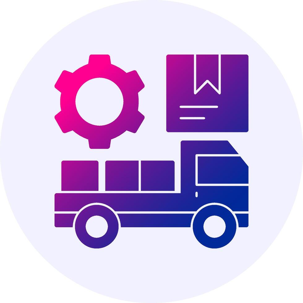 Delivery truck Icon Minimal Gradient Style vector