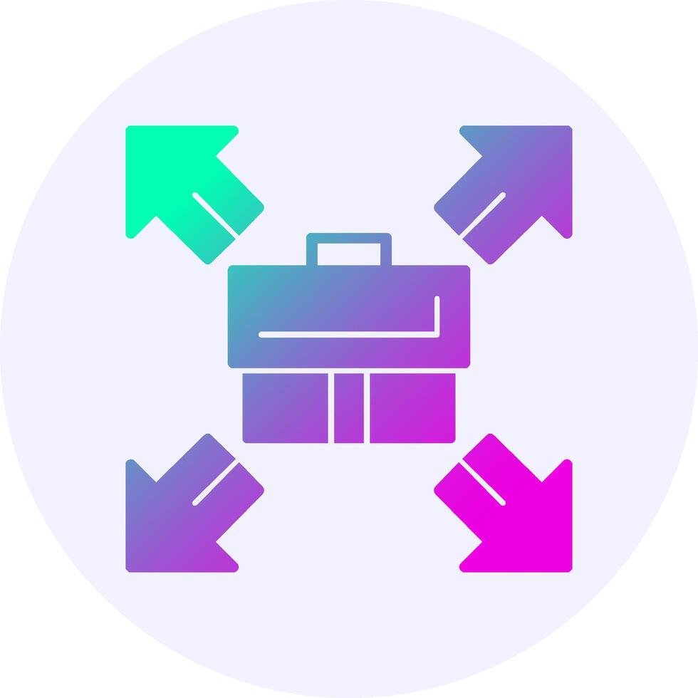 Expansion Icon Minimal Gradient Style vector