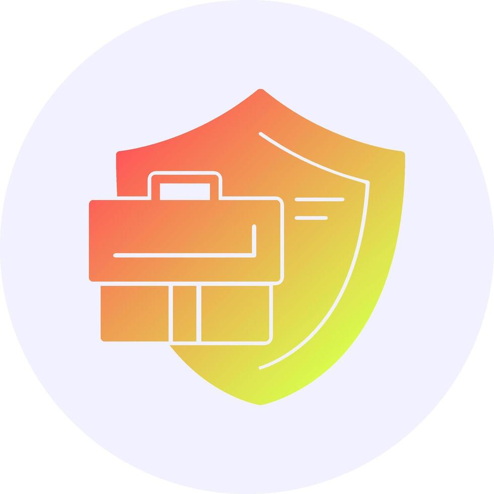 Shield Icon Minimal Gradient Style vector