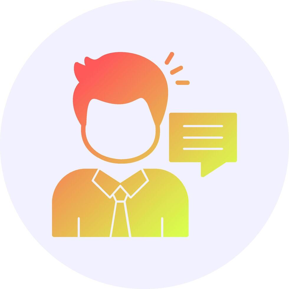 Consultation Icon Minimal Gradient Style vector