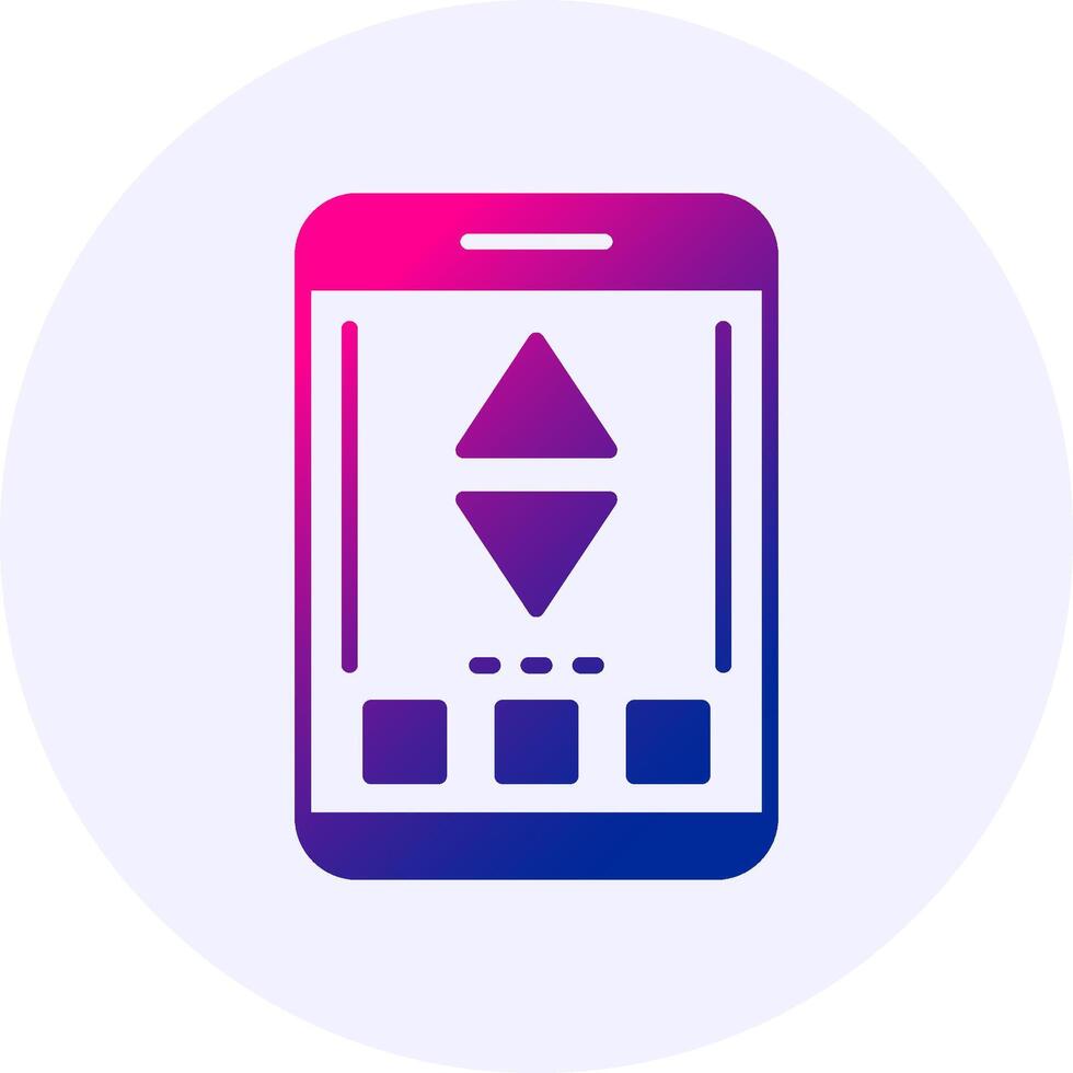 Sort Mobile Interface Icon Minimal Gradient Style vector