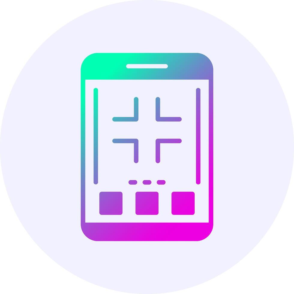 Exit full screen Mobile Interface Icon Minimal Gradient Style vector