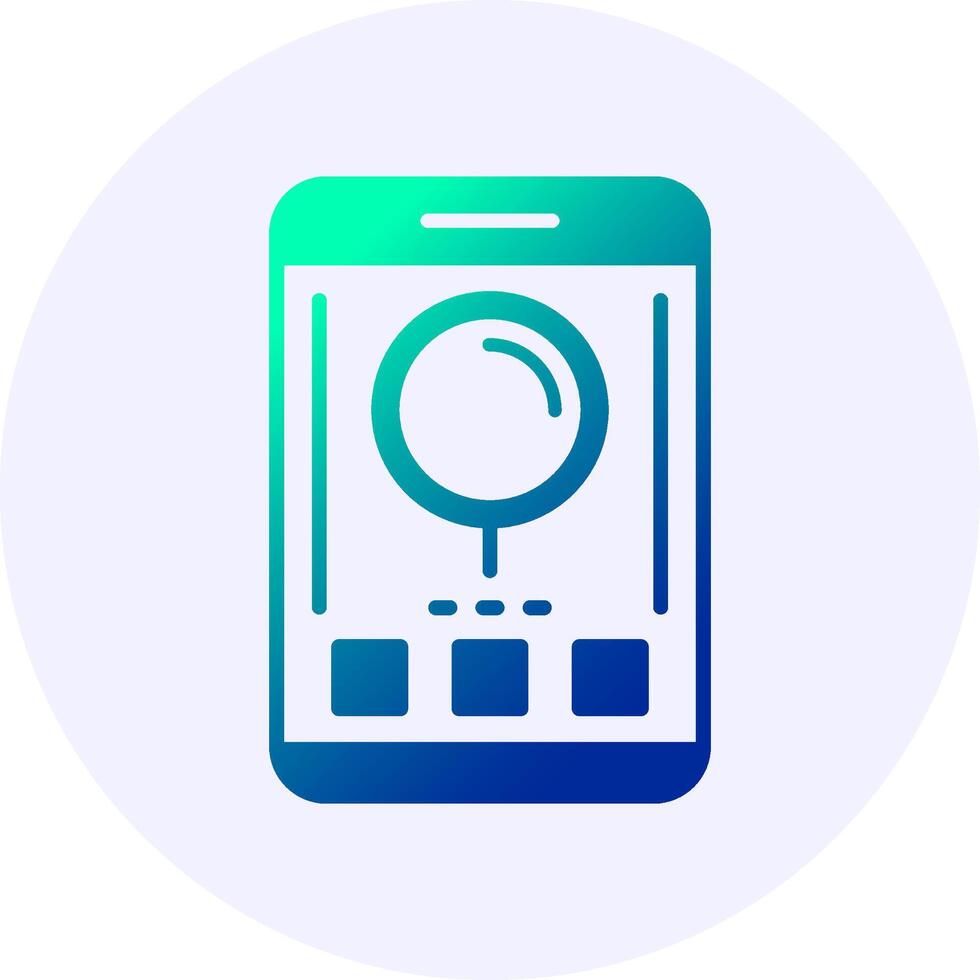 Search Mobile Interface Icon Minimal Gradient Style vector