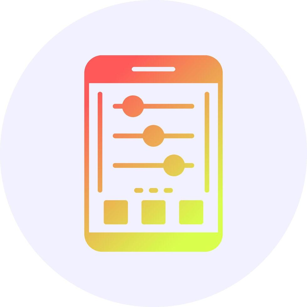 Settings Mobile Interface Icon Minimal Gradient Style vector