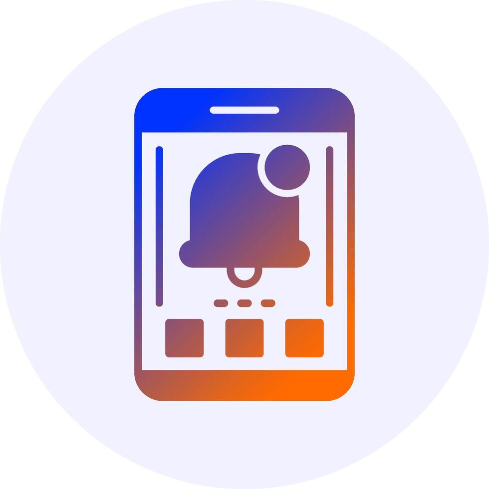 Notifications Mobile Interface Icon Minimal Gradient Style vector