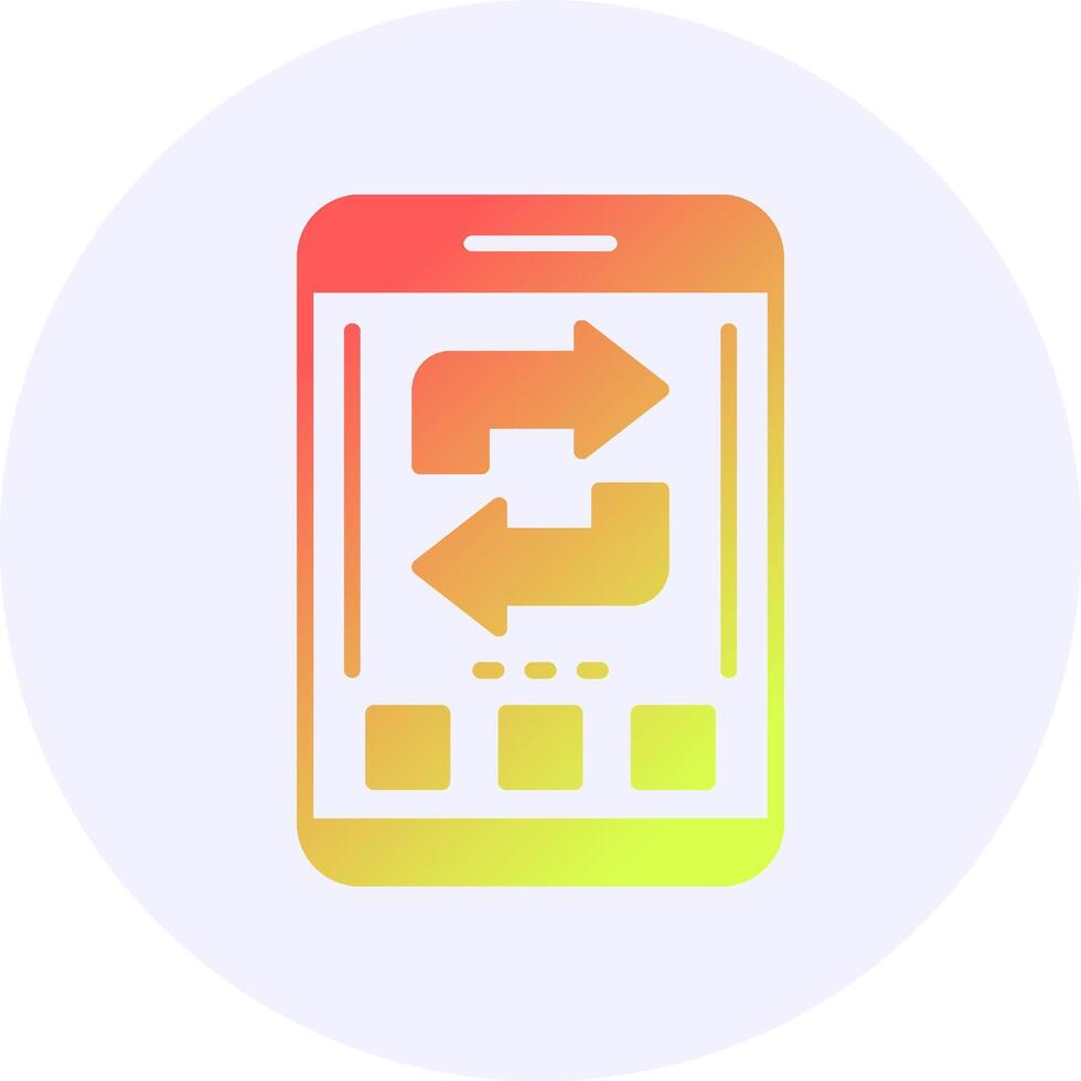 Refresh Mobile Interface Icon Gradient Style Design vector
