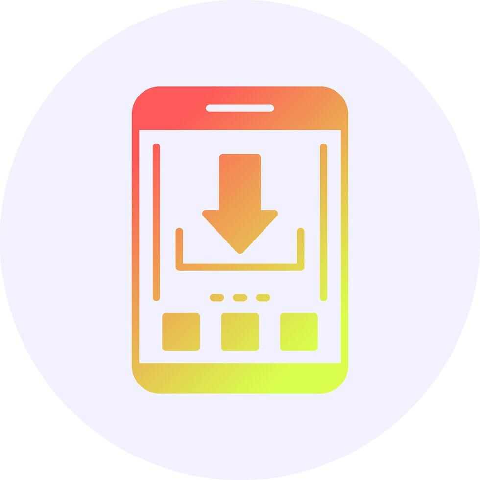 Download Mobile Interface Icon Minimal Gradient Style vector