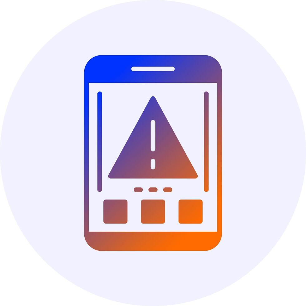 Error Mobile Interface Icon Minimal Gradient Style vector