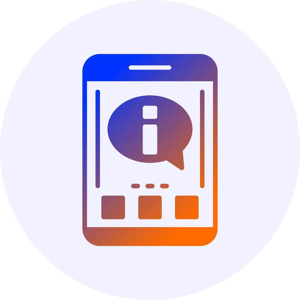 Information Mobile Interface Icon Minimal Gradient Style vector