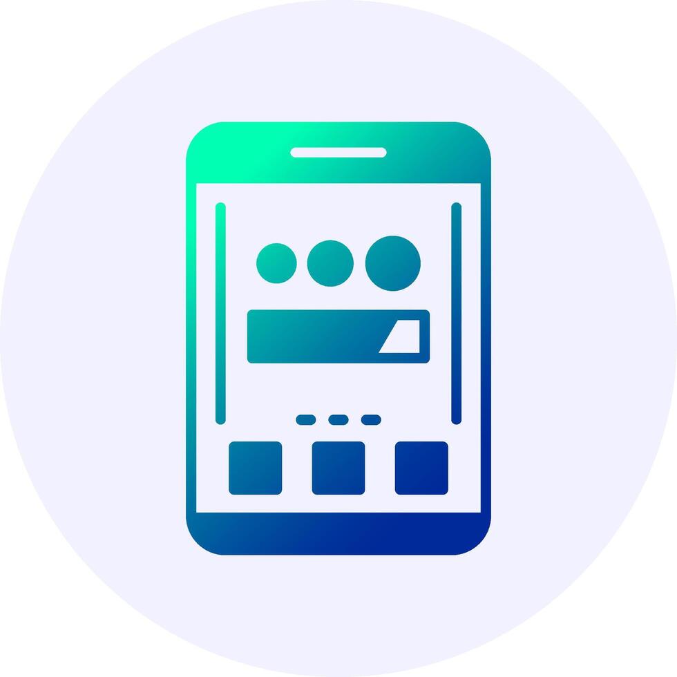 Loading Mobile Interface Icon Minimal Gradient Style vector