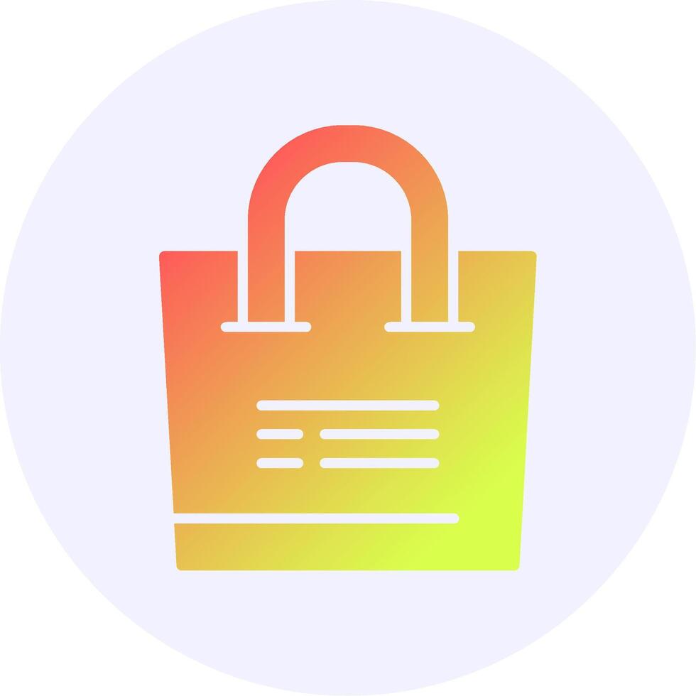 Shopping Bag Icon Minimal Gradient Style vector