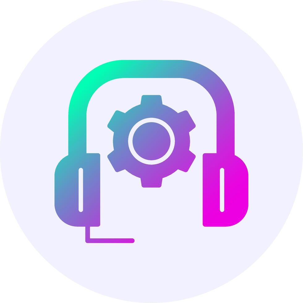 Customer Support Icon Minimal Gradient Style vector