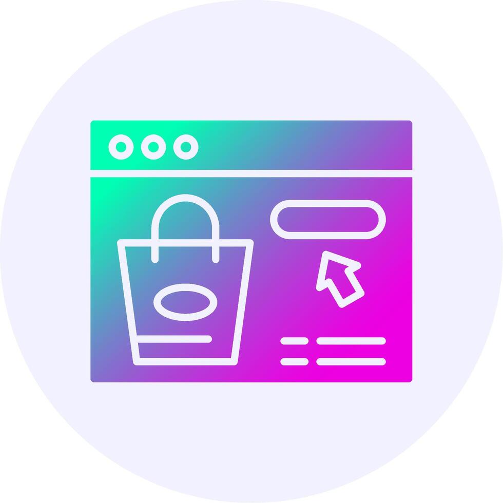 Shop Now Icon Minimal Gradient Style vector