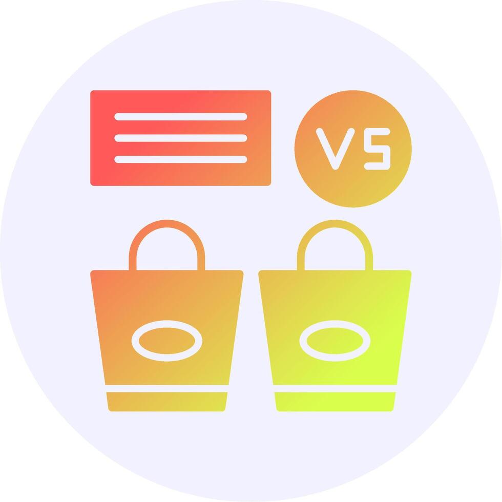 Product Comparison Icon Minimal Gradient Style vector