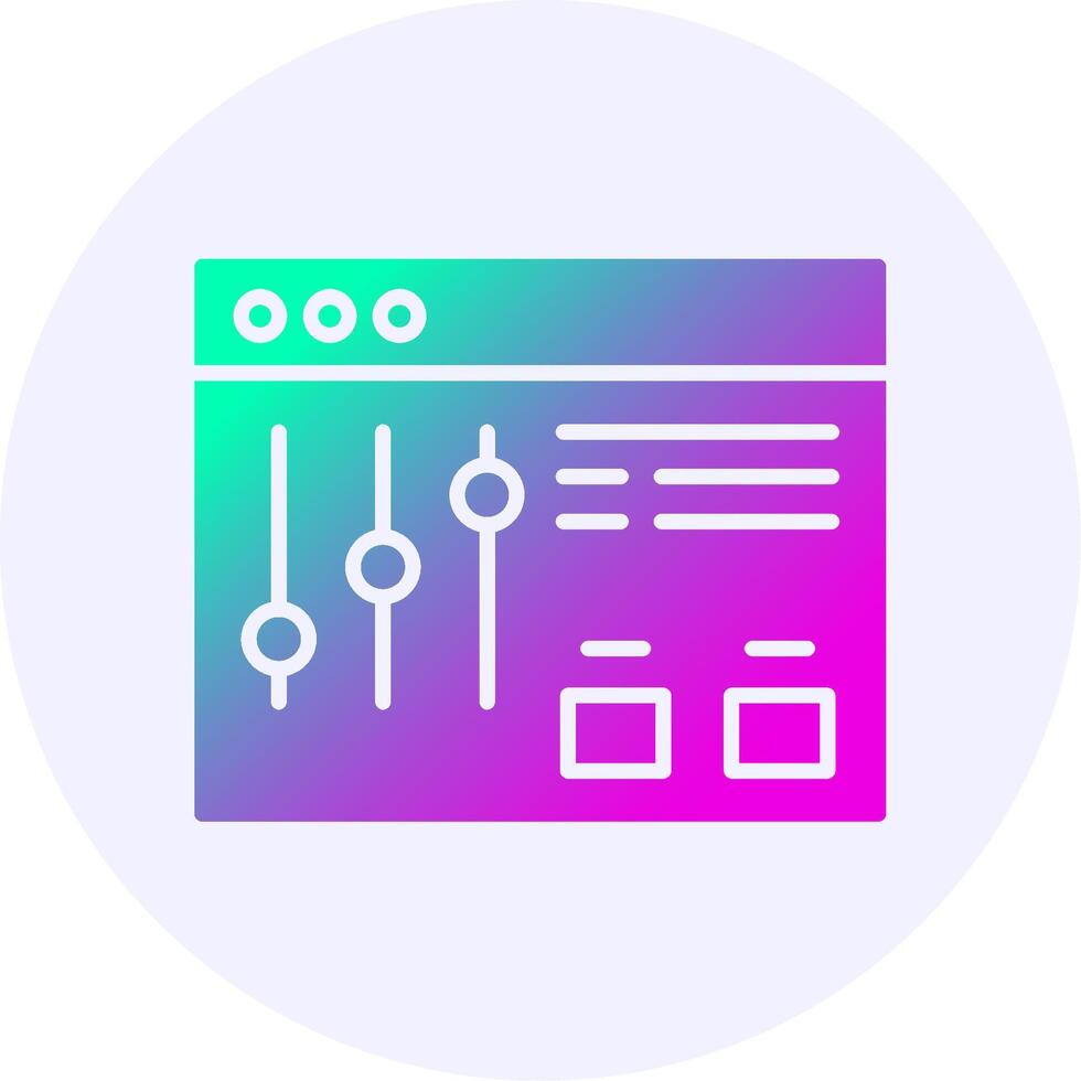 Filter Icon Minimal Gradient Style vector