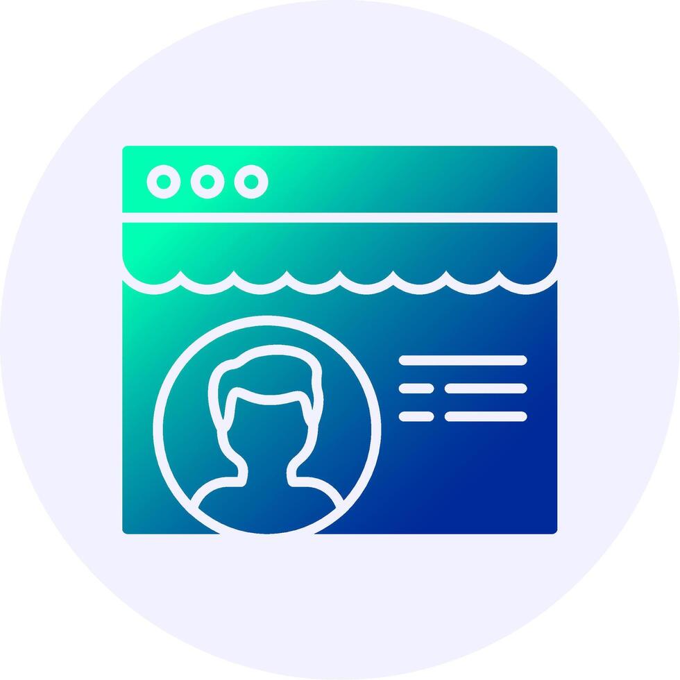 Account Icon Minimal Gradient Style vector