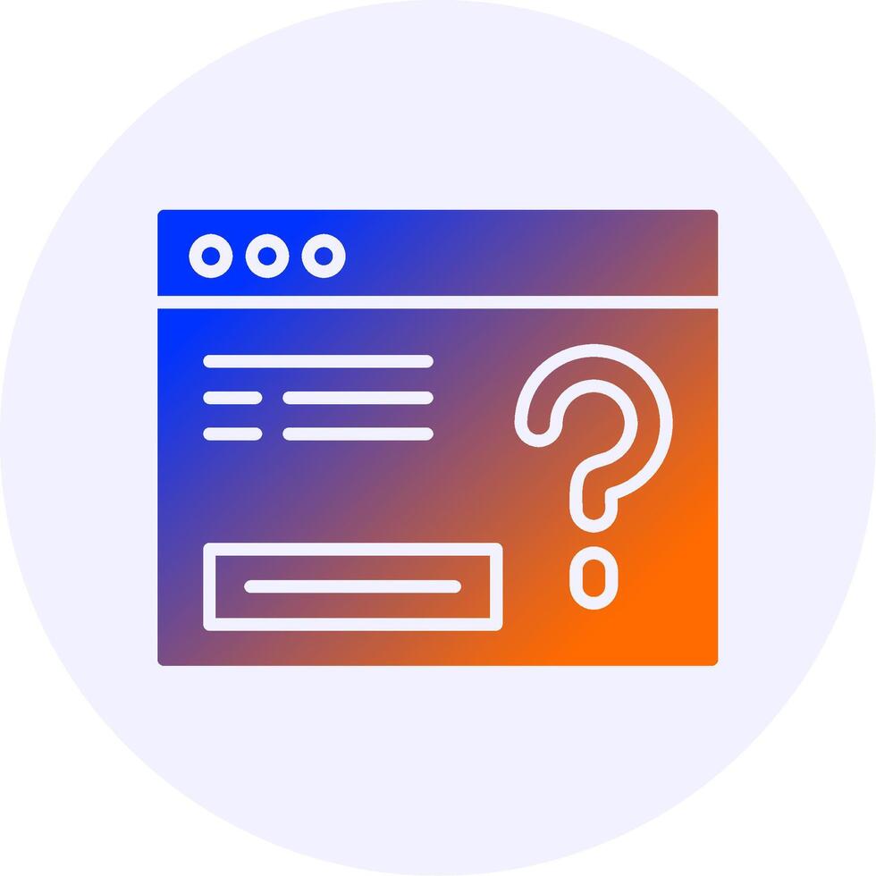 FAQ Icon Minimal Gradient Style vector