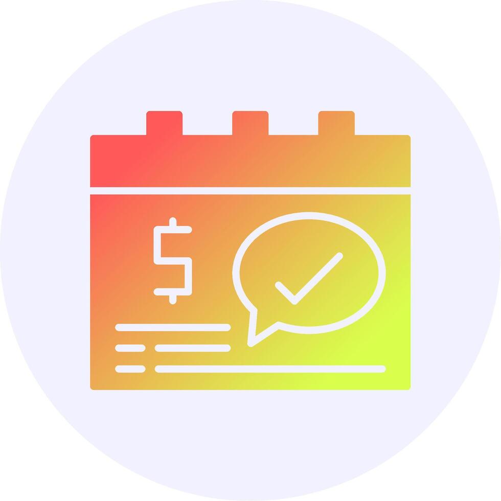 Subscription Icon Minimal Gradient Style vector