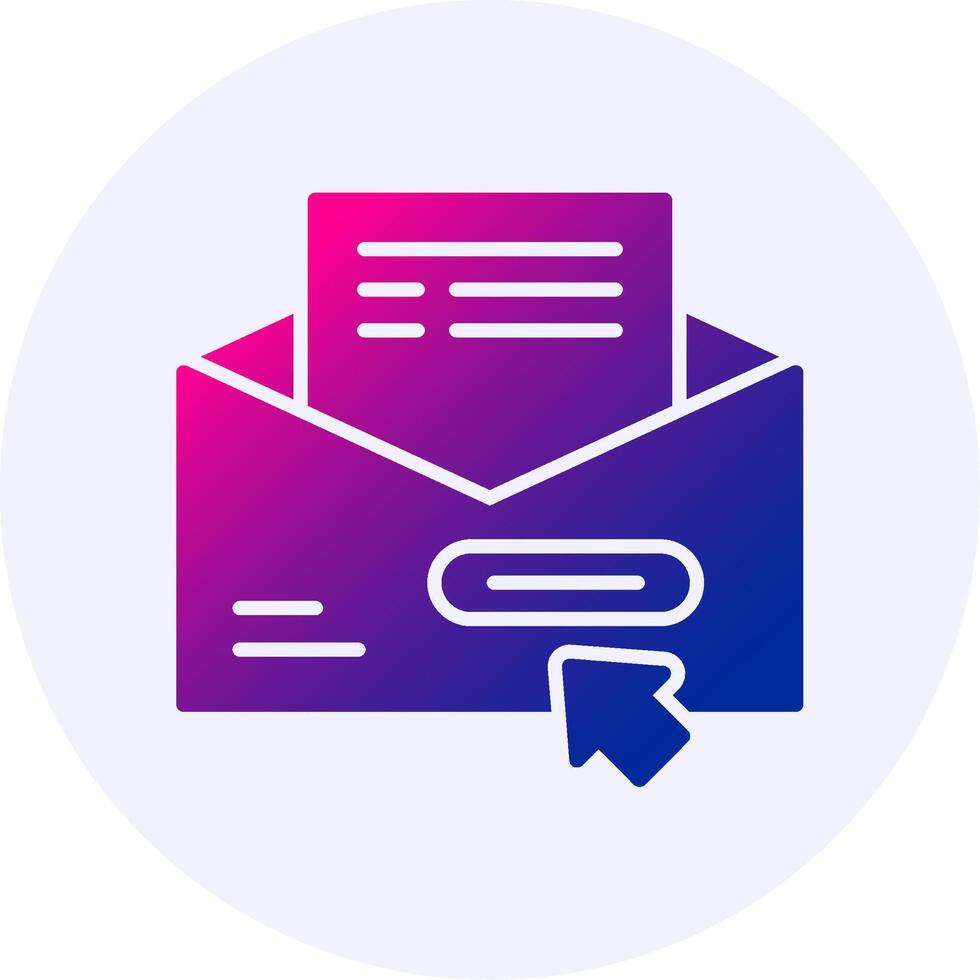 Newsletter Subscription Icon Minimal Gradient Style vector