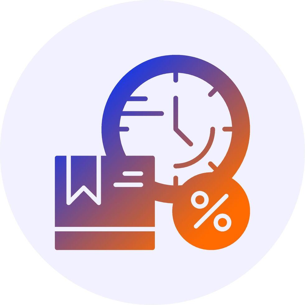 Limited Stock Alert Icon Minimal Gradient Style vector