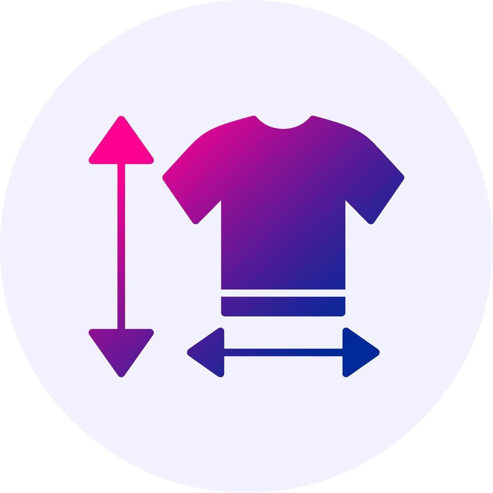 Size Guide Icon Minimal Gradient Style vector