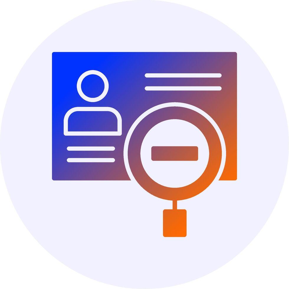 Identity theft Icon Minimal Gradient Style vector