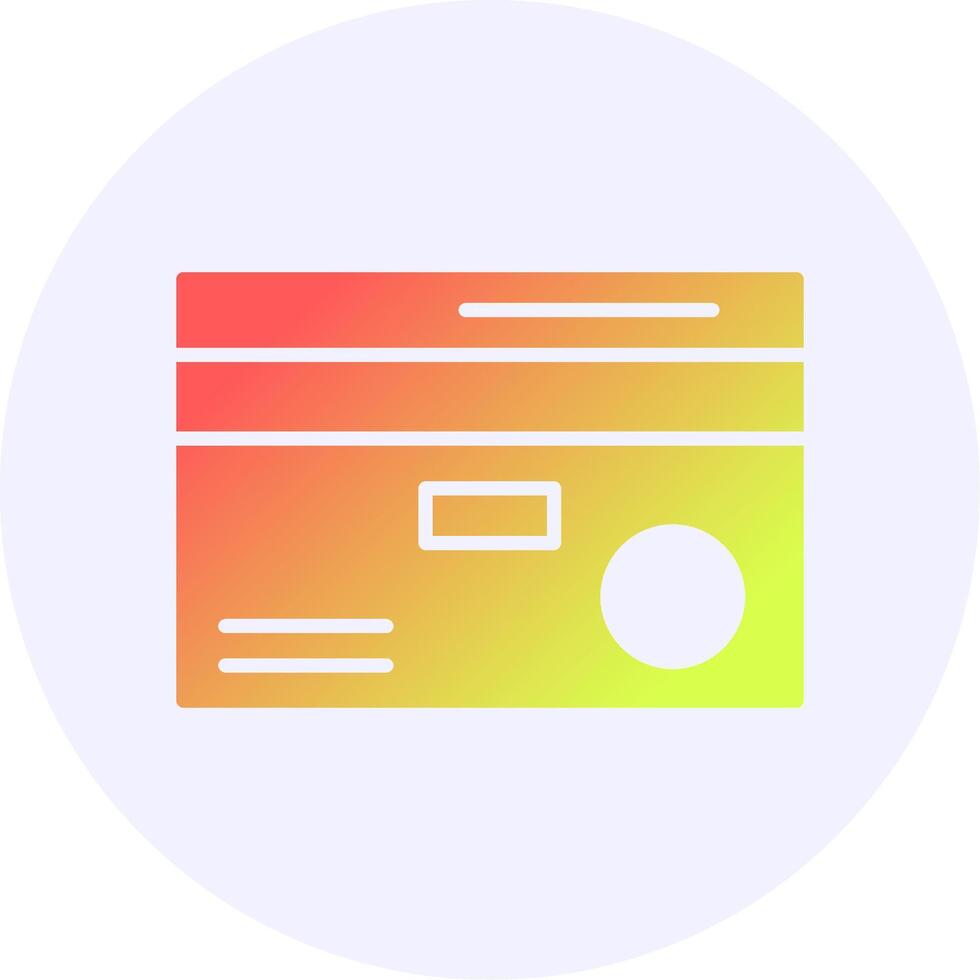 Debit card Icon Minimal Gradient Style vector