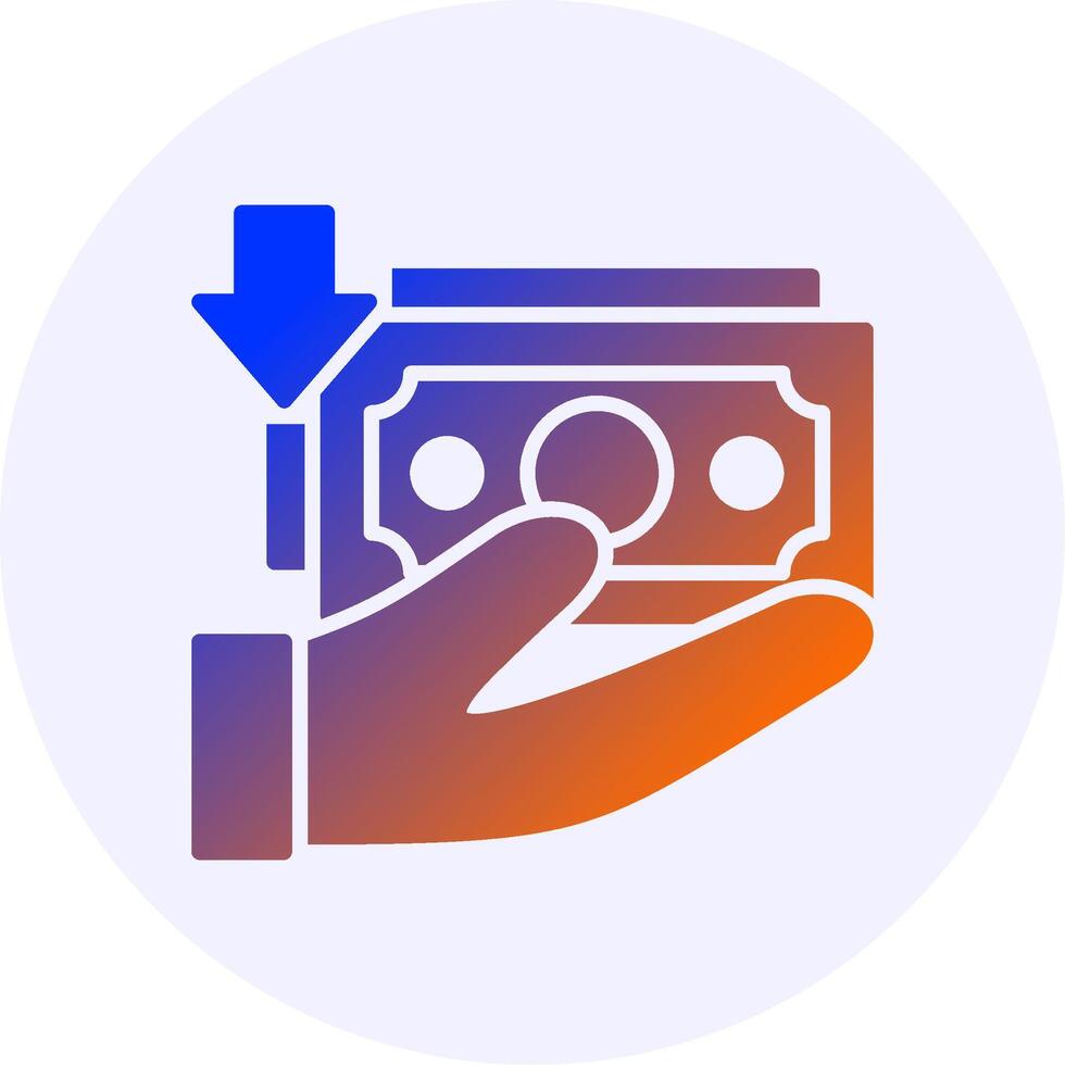 Loan Icon Minimal Gradient Style vector