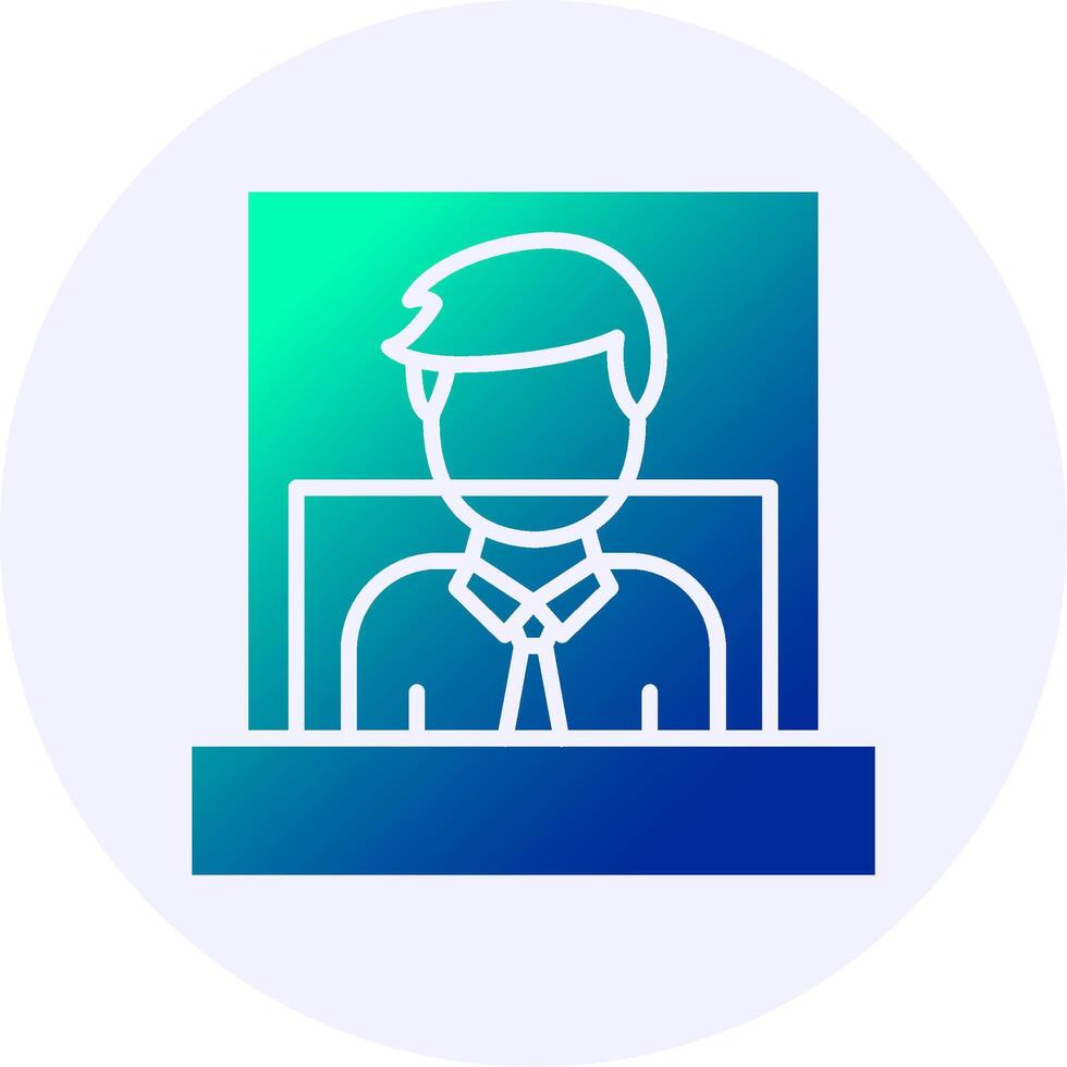 Cashier Icon Minimal Gradient Style vector