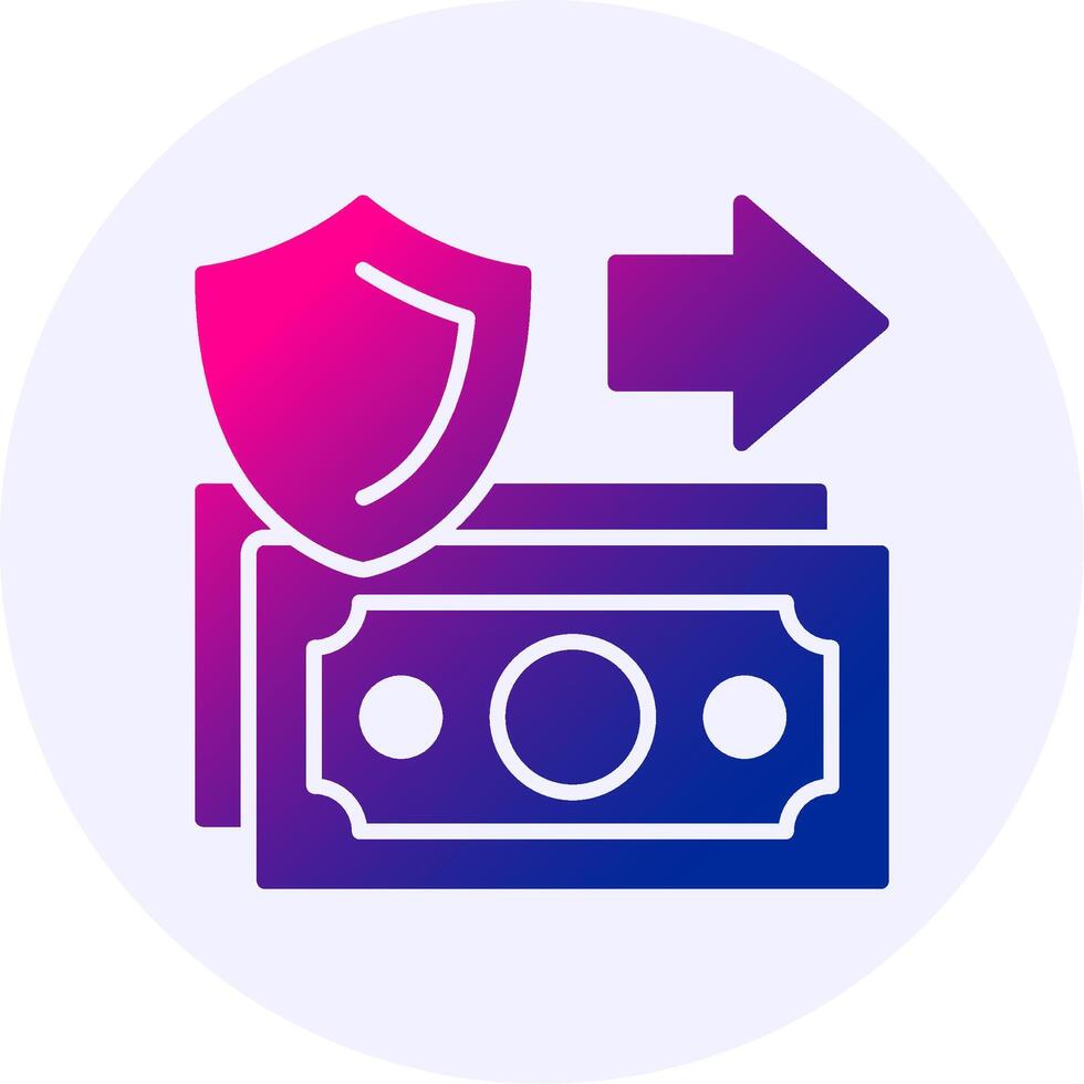 Secure transaction Icon Minimal Gradient Style vector