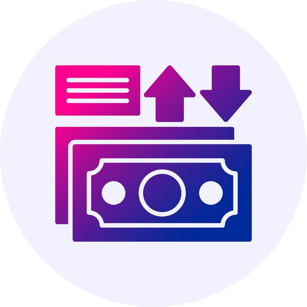 Tax refund Icon Minimal Gradient Style vector