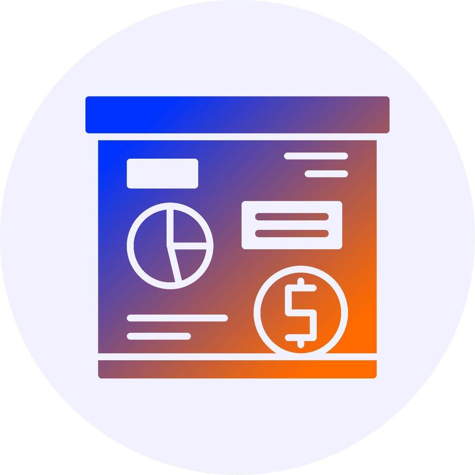 Tax planning Icon Minimal Gradient Style vector